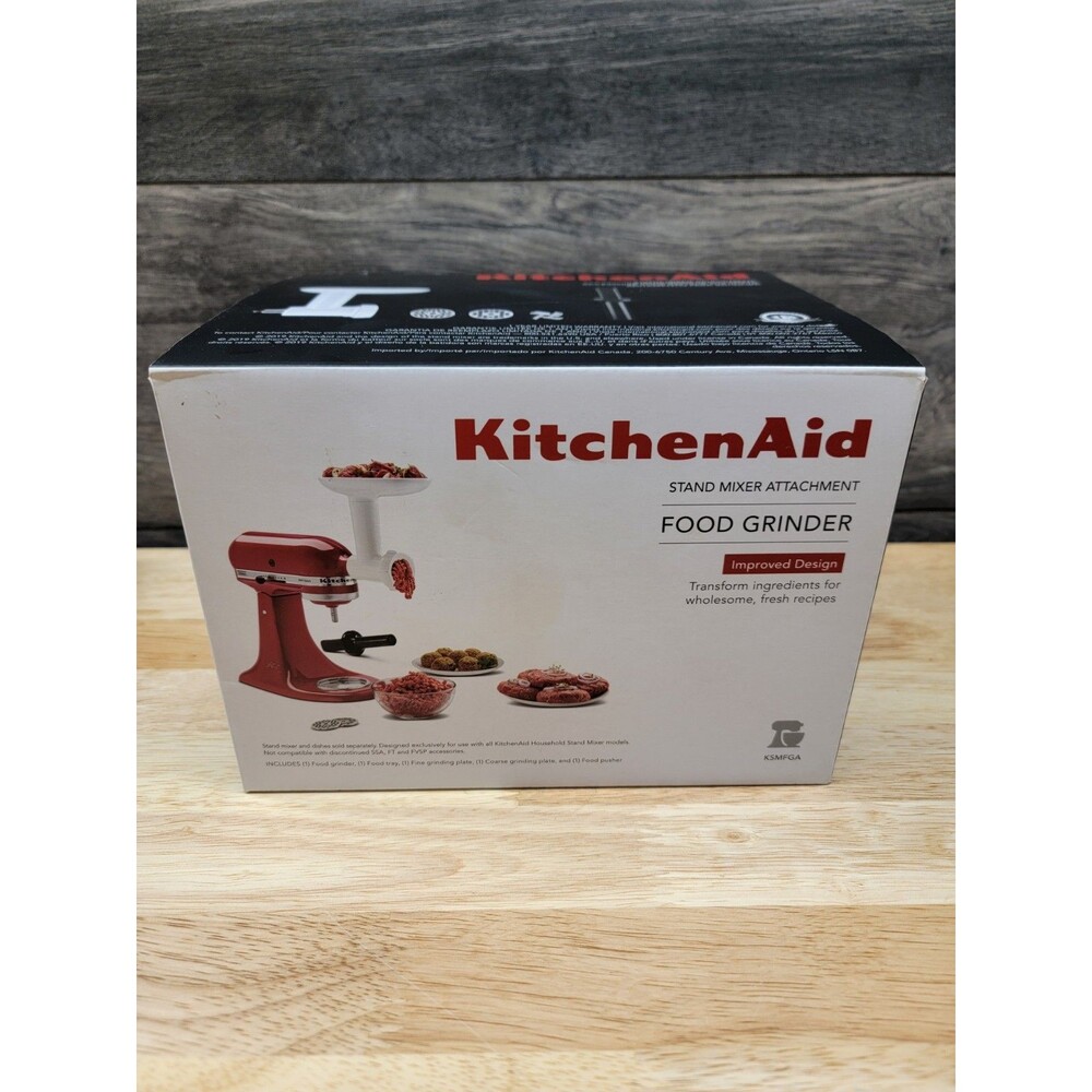 KitchenAid KSMFGA Stand Mixer Attachment Food Grinder w/ Handle & Plate